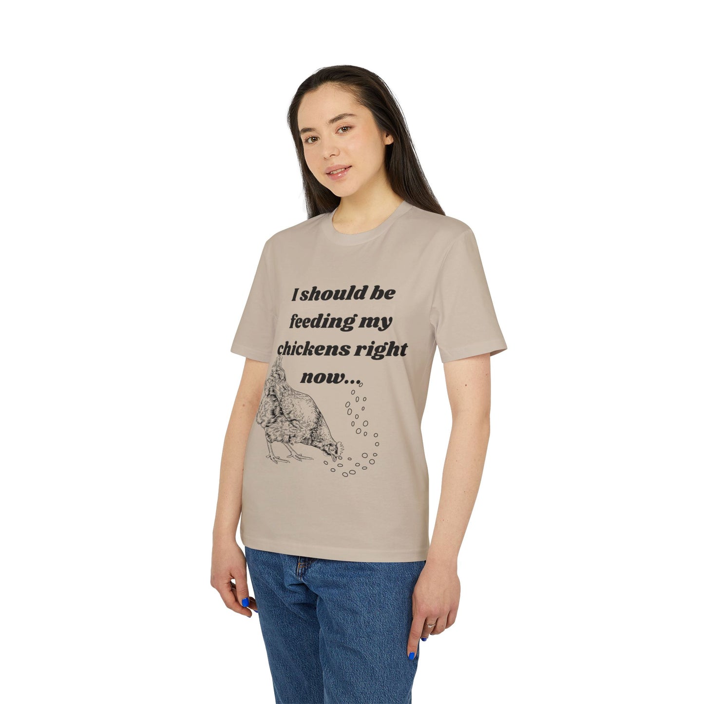 Funny Chicken Care Cozy T-Shirt - I Should Be Feeding My Chickens Right Now